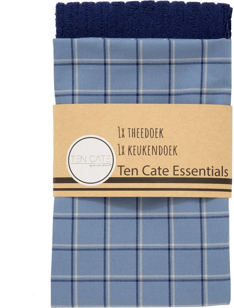 Ten Cate Keukenhanddoeken Set - Theedoek & Keukendoek Blauw