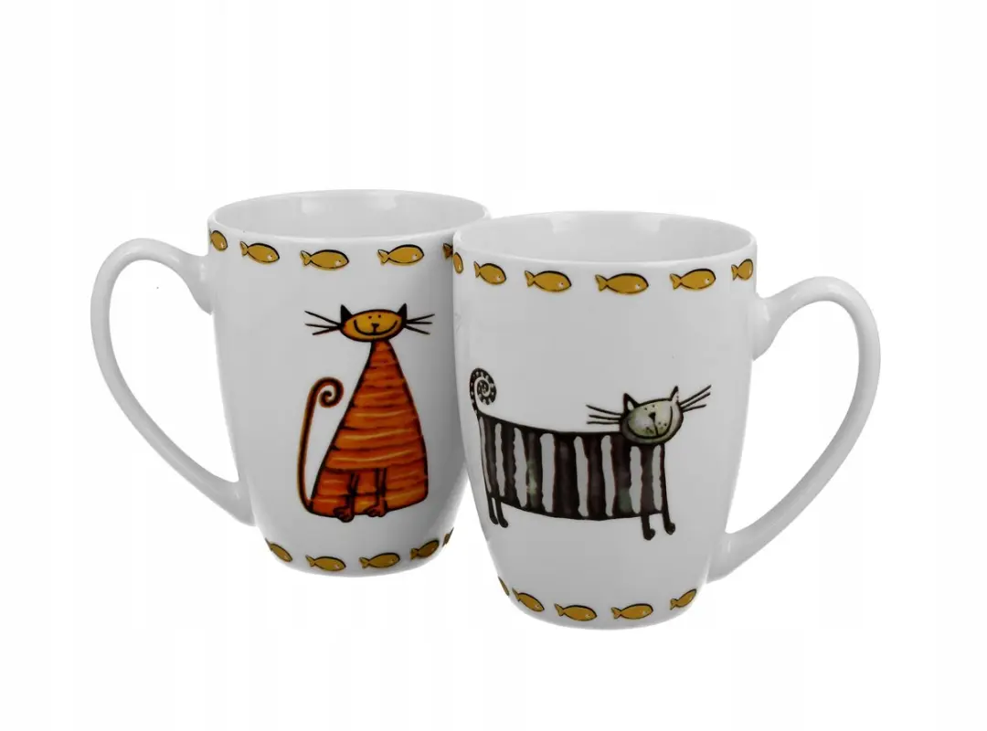 Duo Classic Cats Mokken 380ml - 2 Stuks