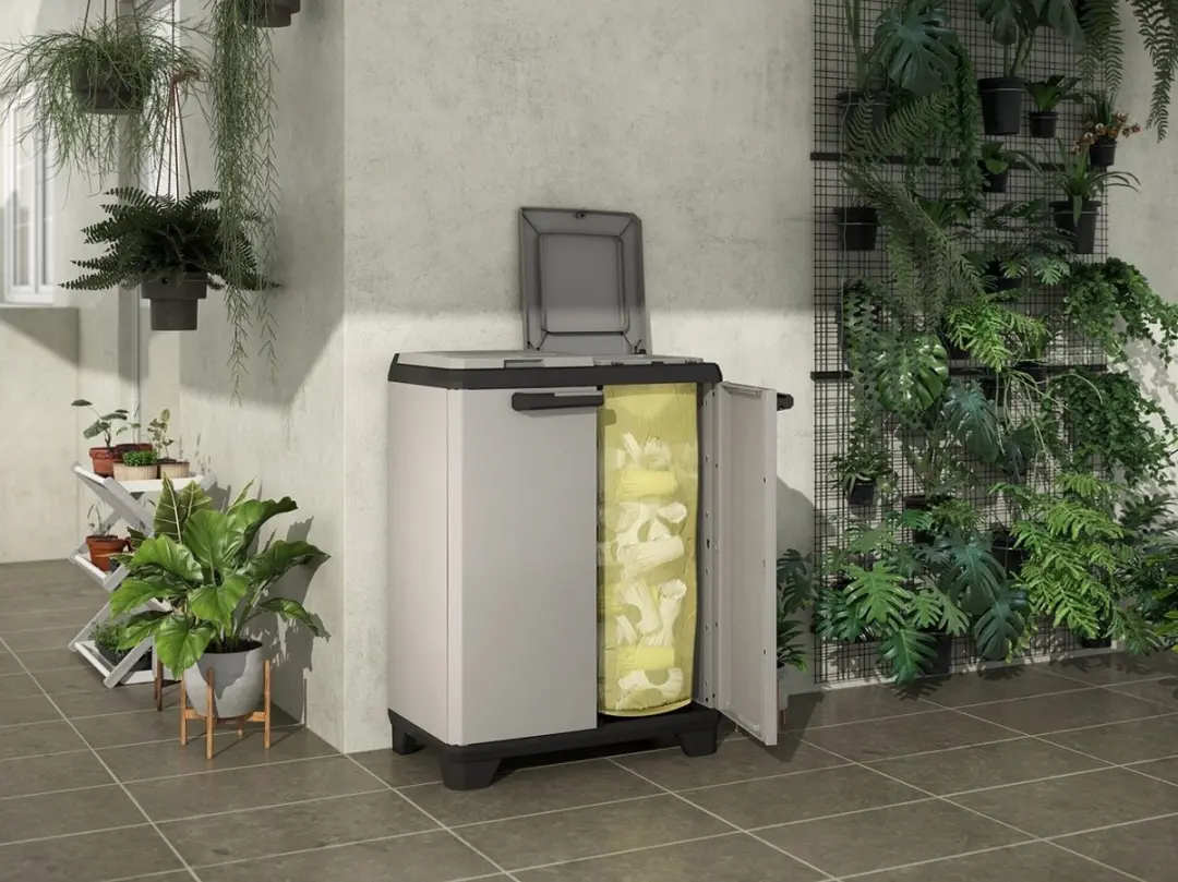 Keter Planet Lage Opbergkast 68x39x90cm - Grijs/Zwart