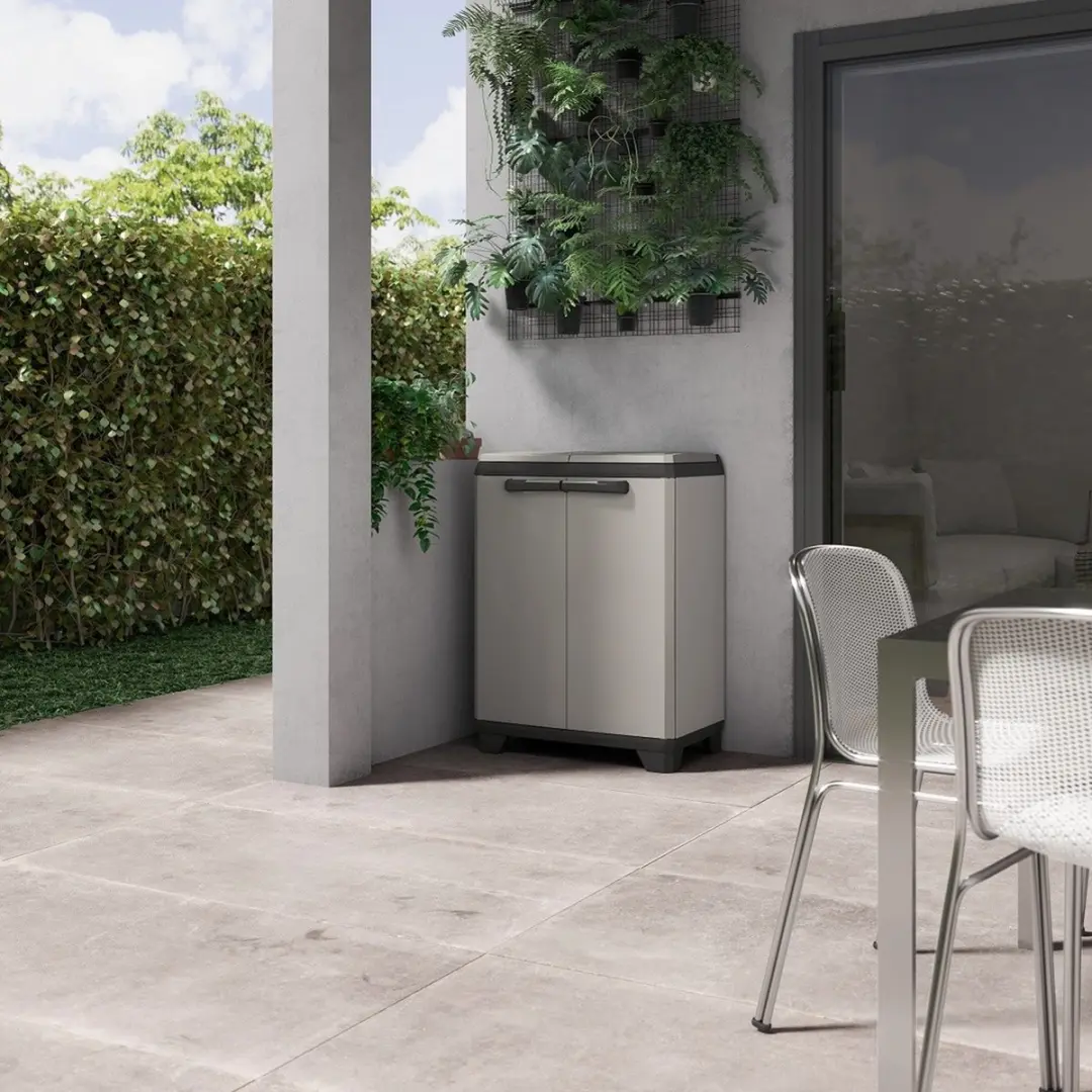 Keter Planet Lage Opbergkast 68x39x90cm - Grijs/Zwart