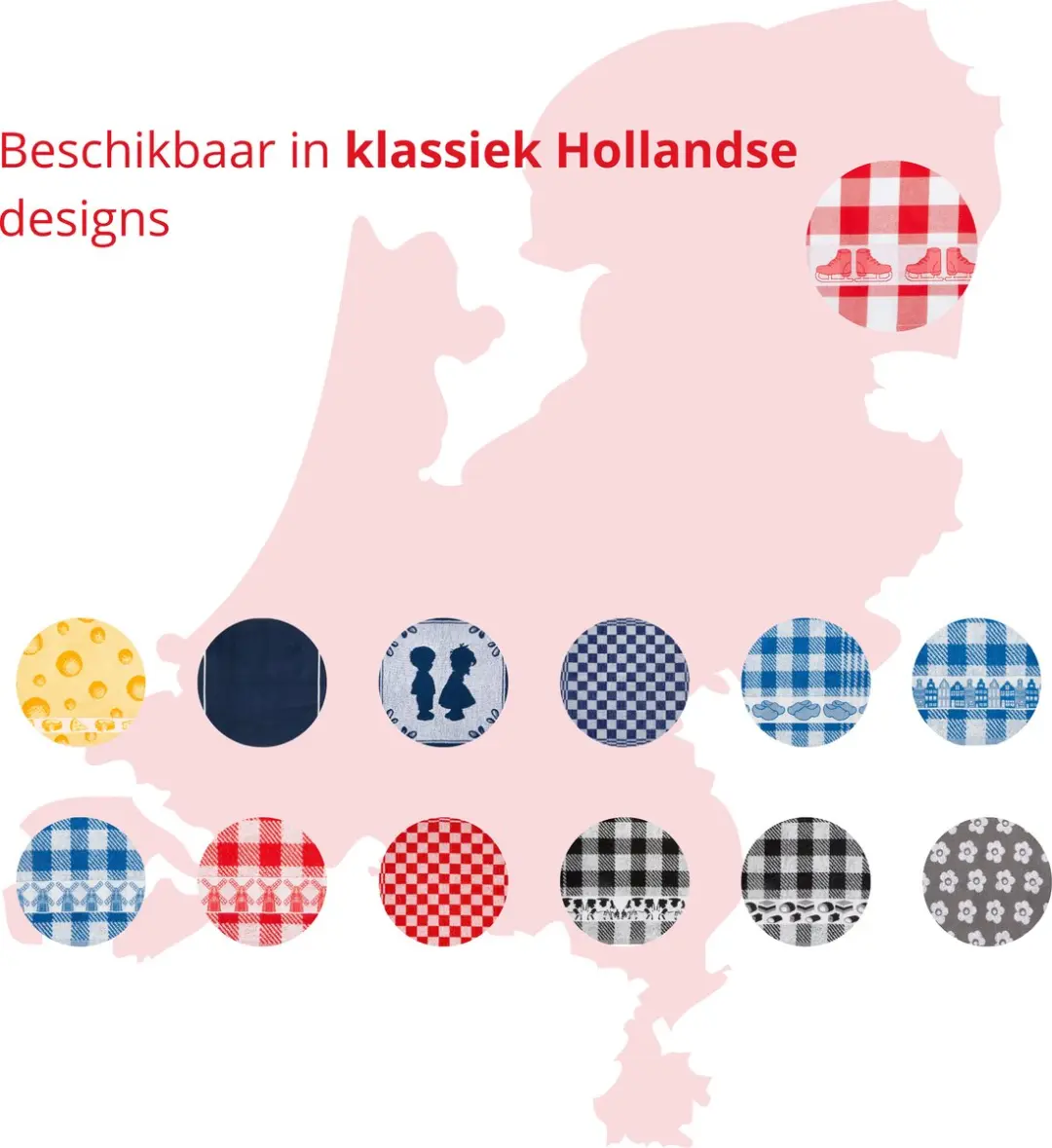 Twentse Damast Theedoeken & Keukendoeken Set - 12 Stuks - Katoen - Schaatsenrood