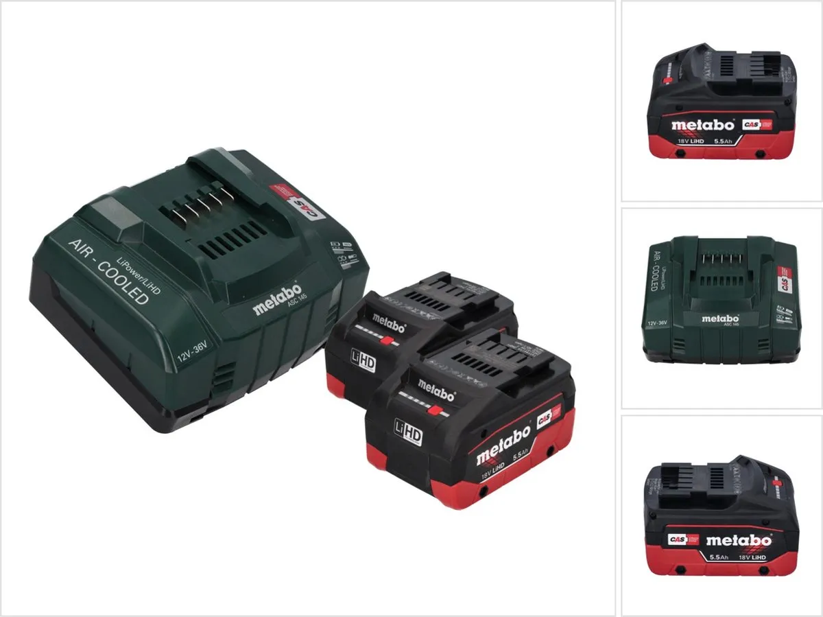 Metabo 685122380 Basisset LiHD Accu 2x 5,5Ah 18V