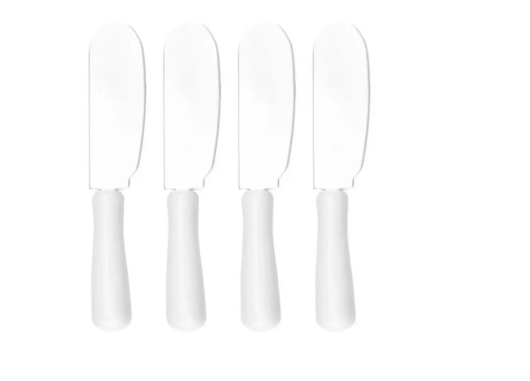 Alpine Botermesjes 10cm - 4 Stuks - Wit