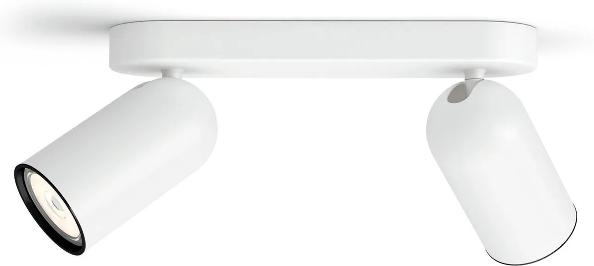 Philips Hue Pongee Opbouwspot - 2x GU10 Warm Koelwit - Incl. Dimmer Switch