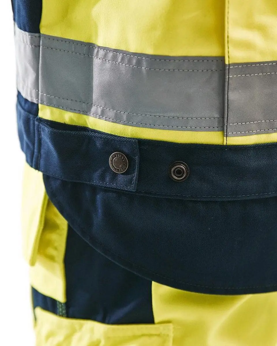 Blåkläder 4023-1804 Jack Ongevoerd High Vis Geel/Marineblauw - XS