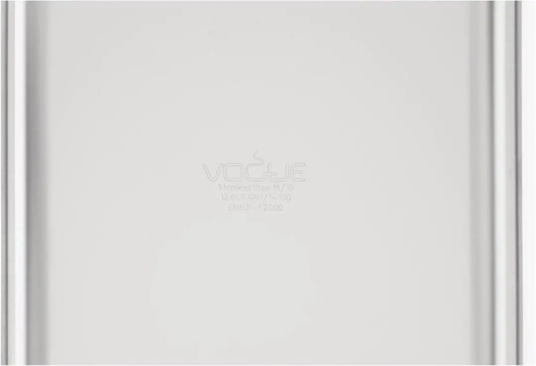 Vogue RVS GN 1/1 Bak 100mm - Grijs