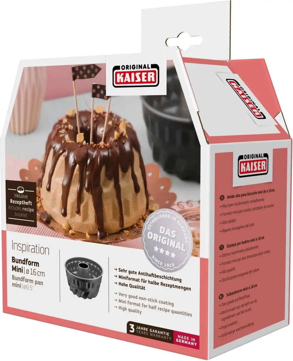 Kaiser Inspiration Tulbandvorm Ø16cm - Non-Stick - Zwart