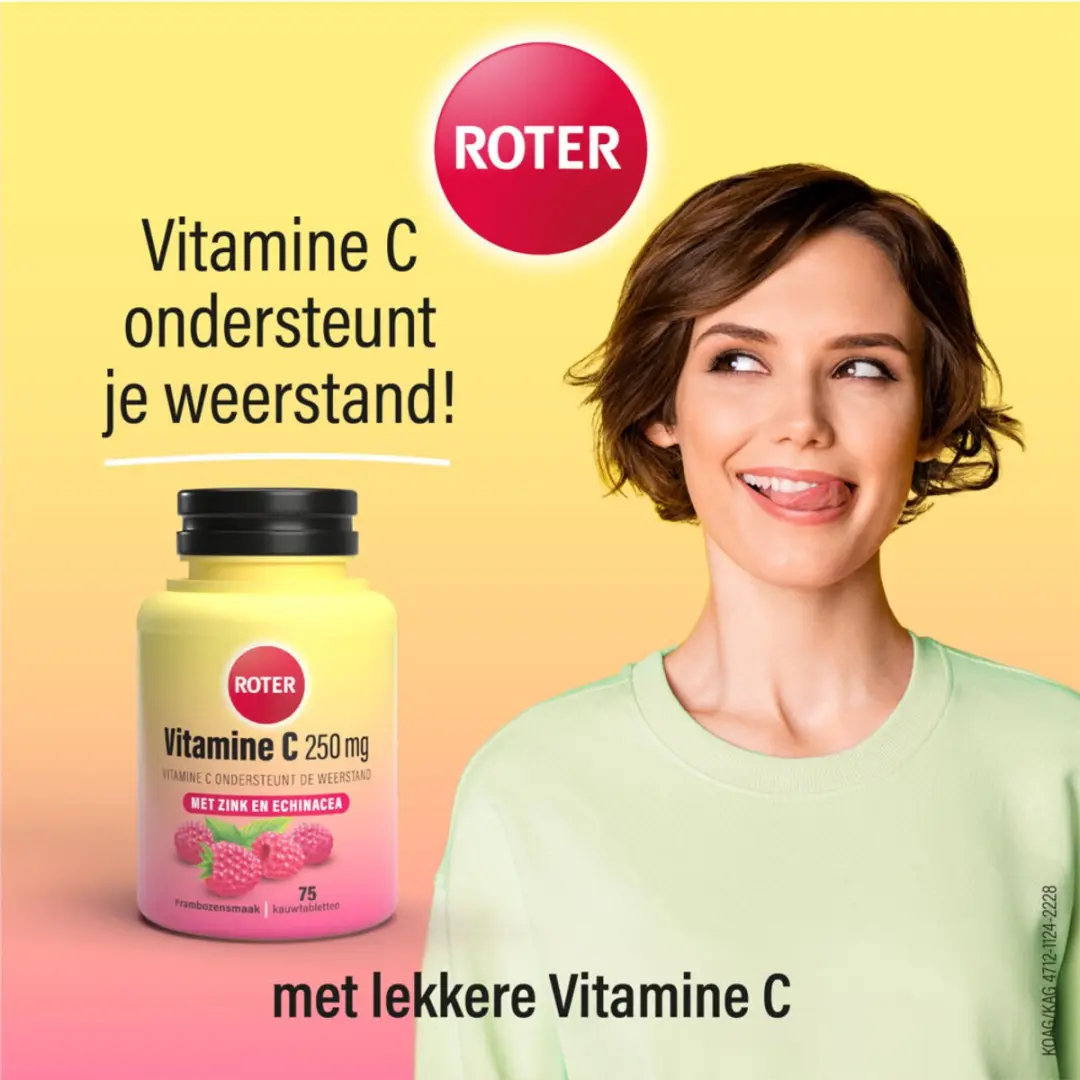 Roter Vitamine C 250mg Kauwtabletten Framboos