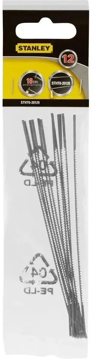 Stanley 12 Stuks Figuurzaagbladen 18 TPI - STHT0-20129