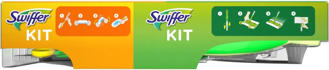 Swiffer Mega Starterset - Groene Mop met 8 Vullingen & Stoffer