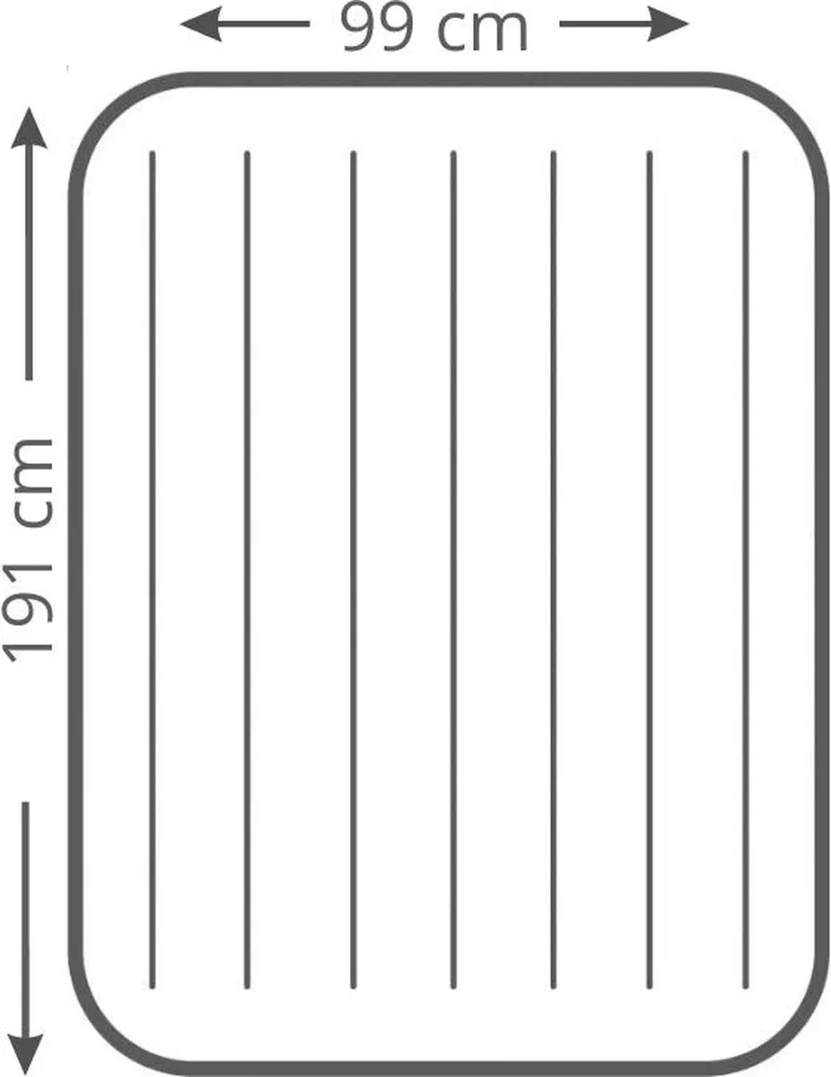 Intex Pillow Rest Luchtbed 2 Persoons GKD - 203x152x30cm - Grijs