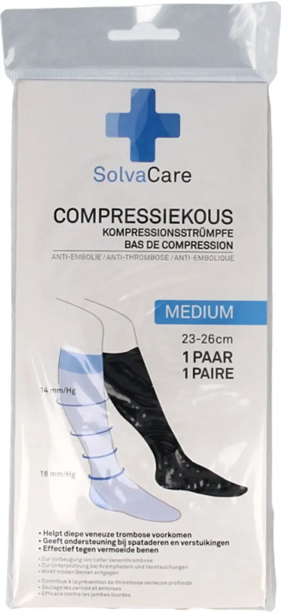 Solvacare Compressiekous M Zwart