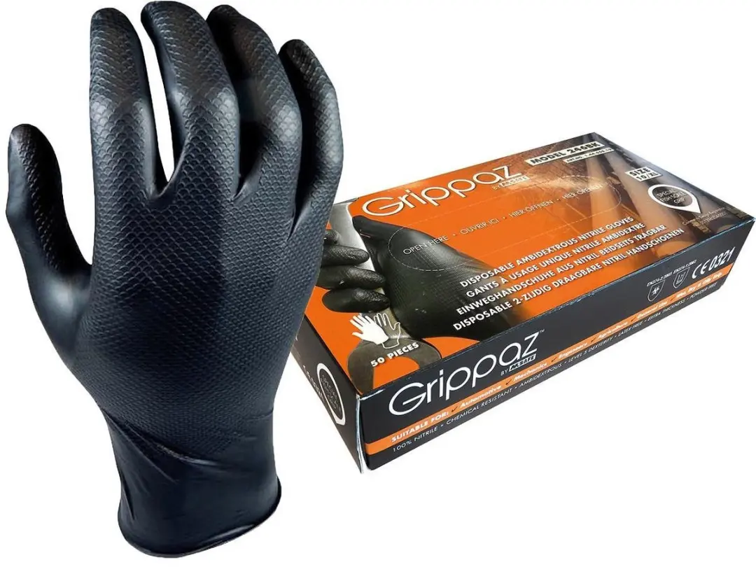 Oxxa M-Safe Grippaz Nitril Handschoenen L - 50 Stuks