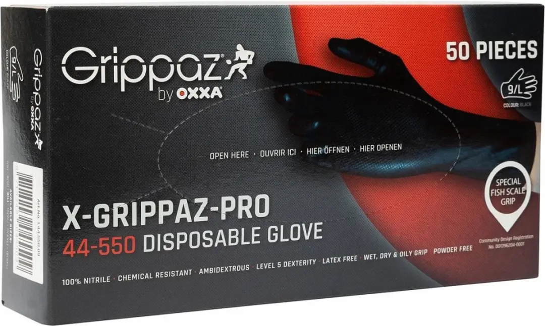 Oxxa M-Safe Grippaz Nitril Handschoenen L - 50 Stuks