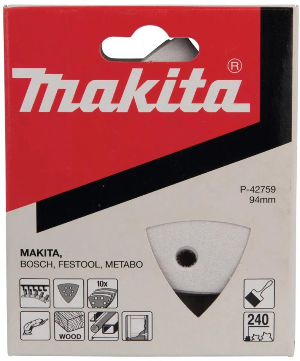 Makita Schuurvel 3-k K240 White V - 10 Stuks