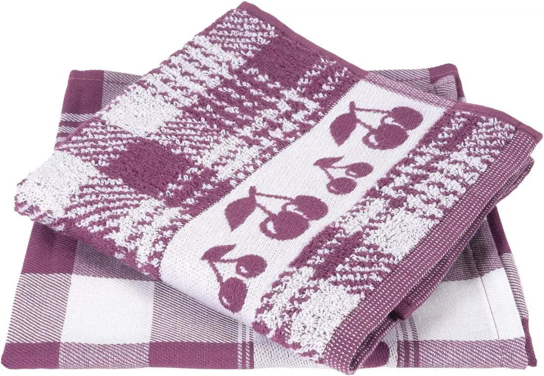Twentse Damast Keukendoeken Set 6-delig - 50x55cm - Bordeaux Rood - afbeelding 5 van 5