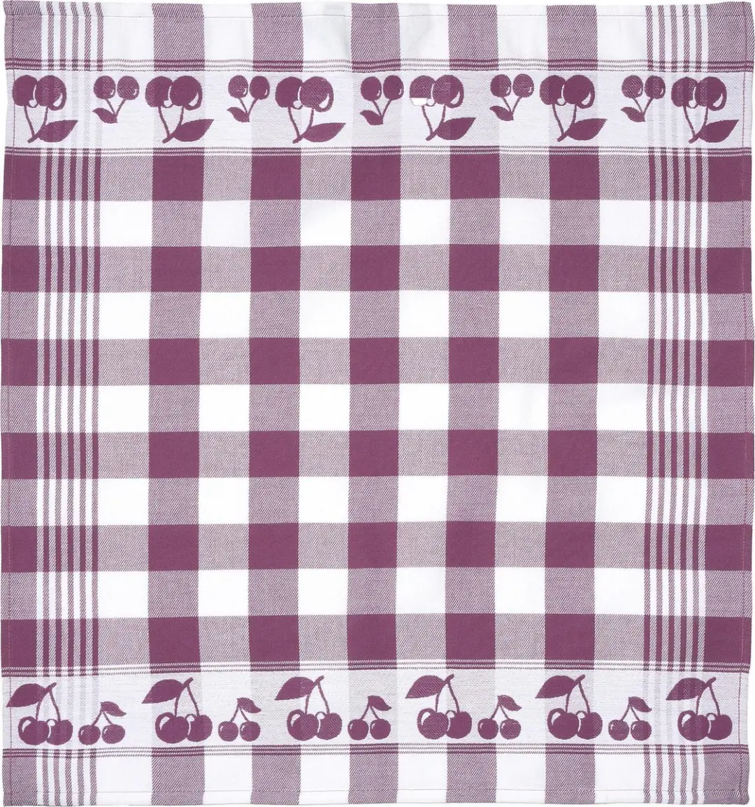 Twentse Damast Keukendoeken Set 6-delig - 50x55cm - Bordeaux Rood - afbeelding 2 van 5