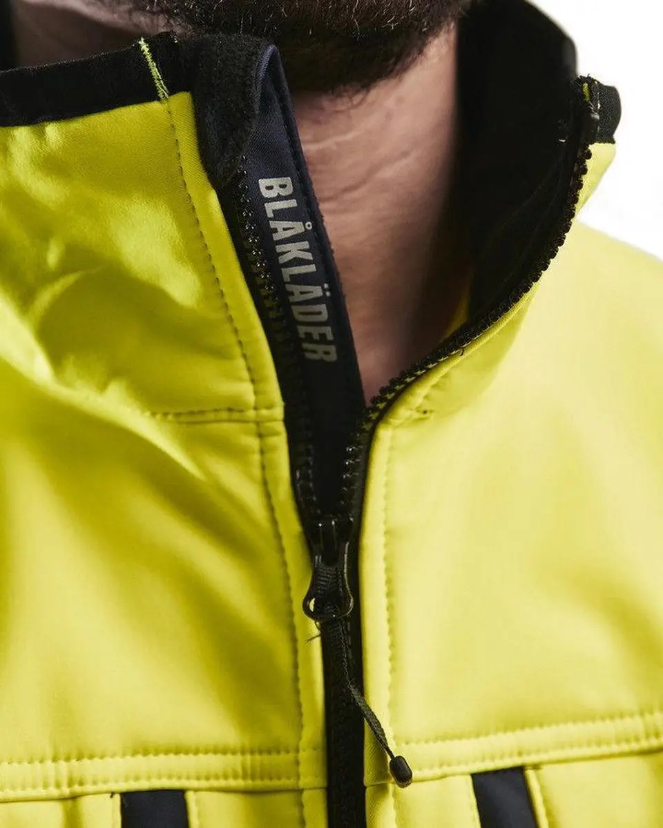 Blåkläder 4900-2517 Softshell Jack - 4XL - High Vis Geel/Marineblauw
