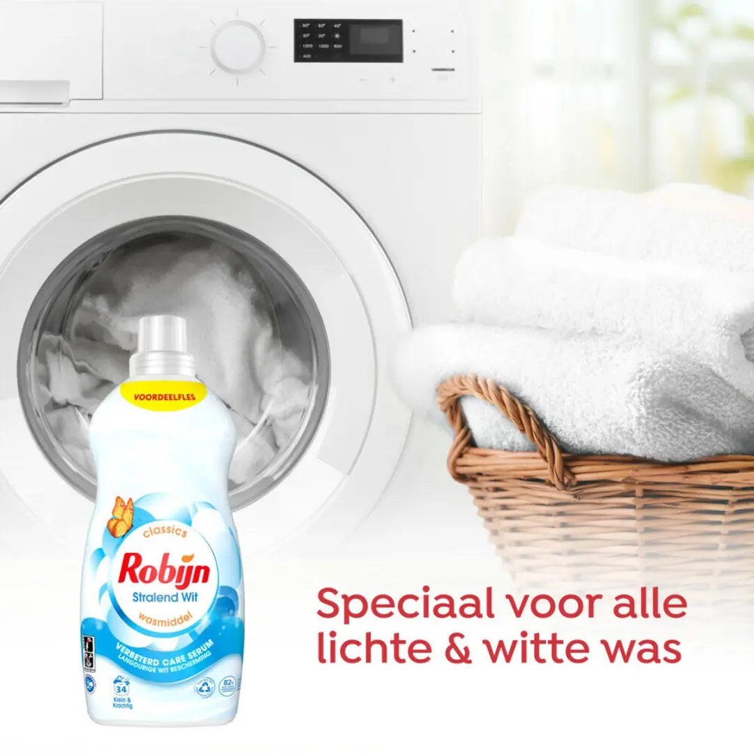 Robijn Klein & Krachtig Wasmiddel Stralend Wit 4x1,19L