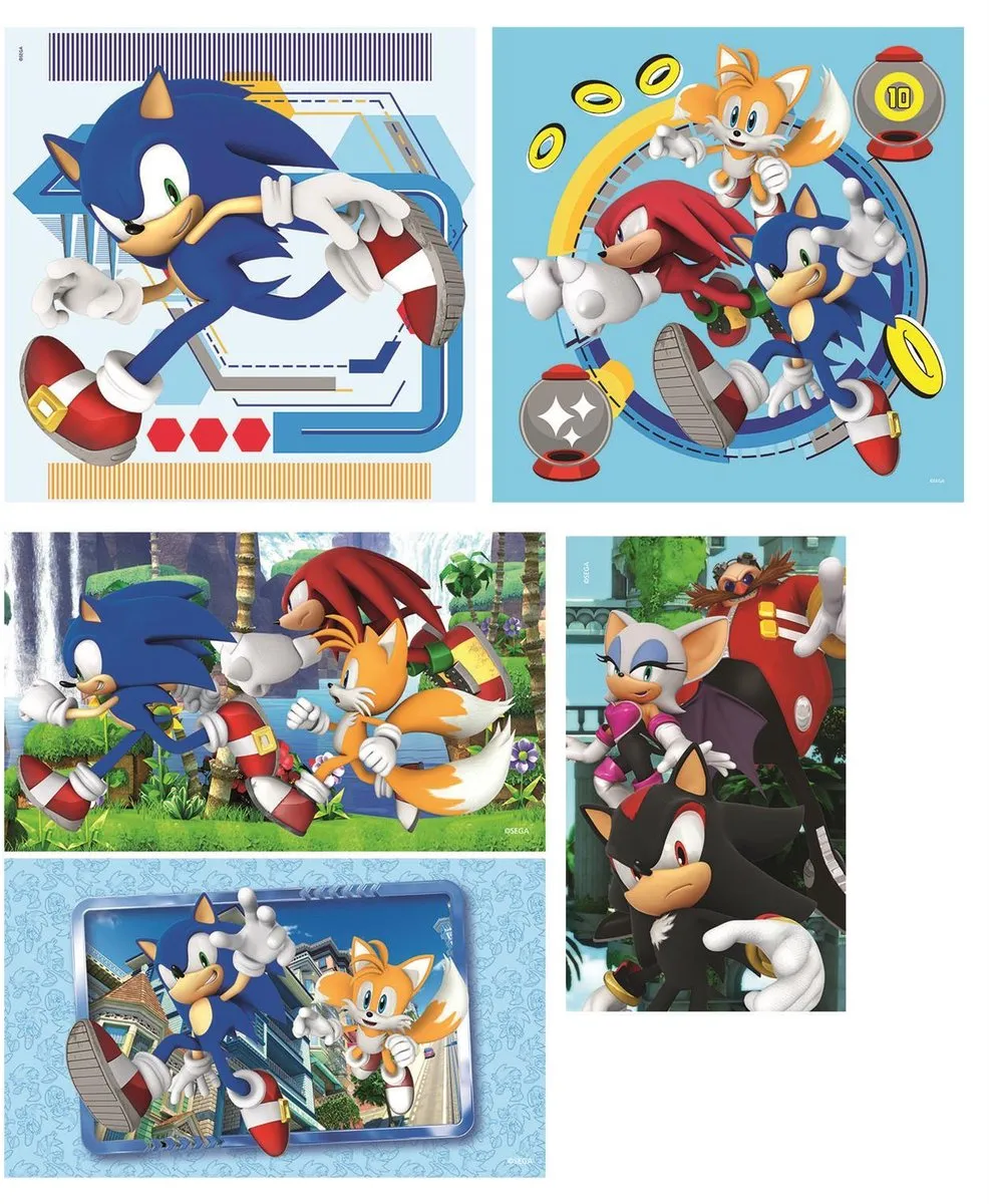 Clementoni PZL 10-in-1 Sonic Puzzle - Multikleur