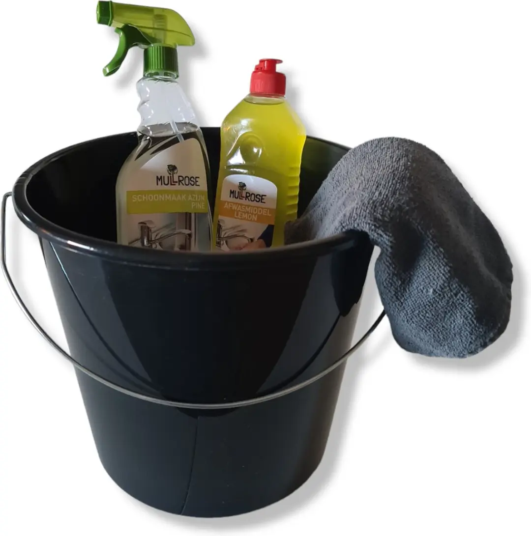 Emmer-huishoud-10 liter- Zwart-1 stuk