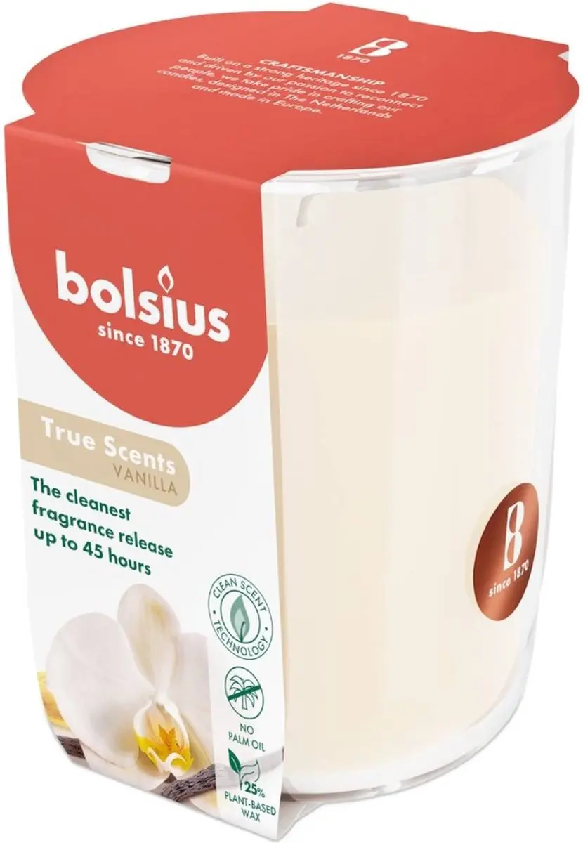 Bolsius True Scents Vanilla Geurkaars - Wit