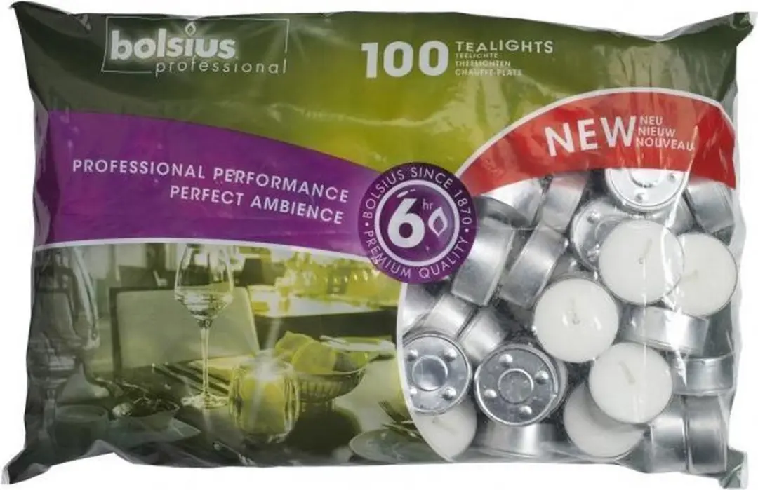 Bolsius Professional Waxinelichtjes 600 Stuks - Wit