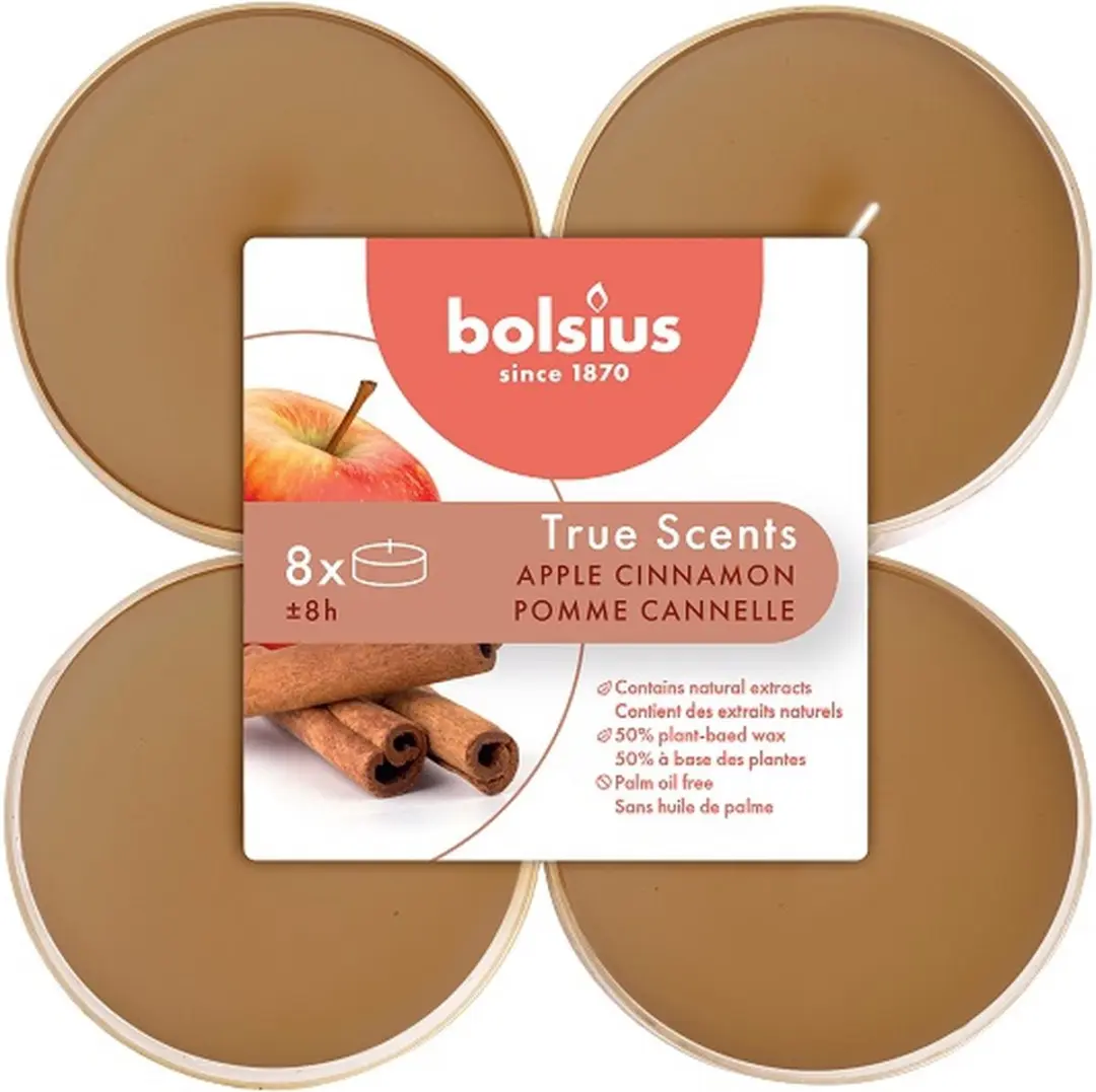 Bolsius Appel Kaneel Maxi Geurtheelichtjes
