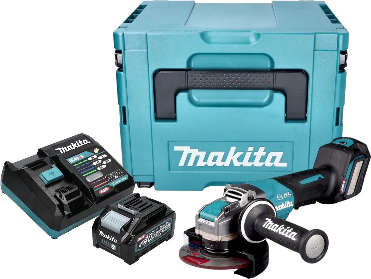 Makita GA044GM101 Accu Haakse Slijper 40V Max X-LOCK Brushless