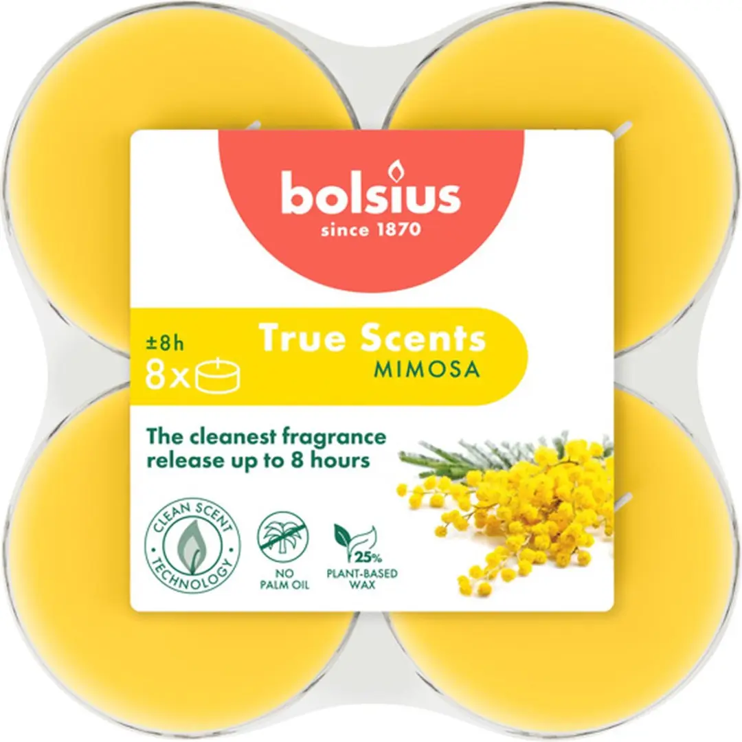 Bolsius True Scents Mimosa Maxi Geurtheelichtjes