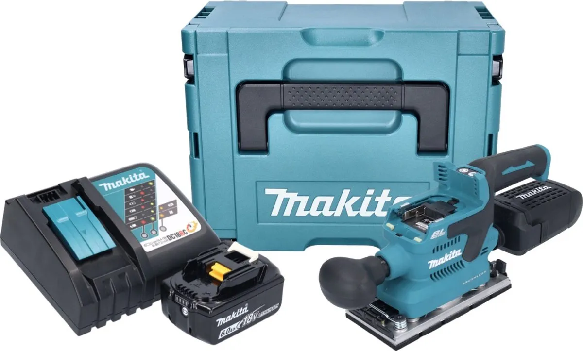 Makita DBO 382 RG1J Excentrische Schuurmachine 18V - 12.000 tpm - 6,0 Ah