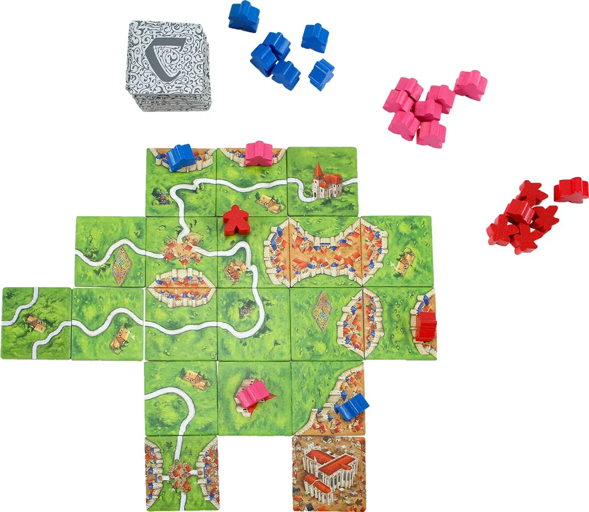 999 Games Carcassonne Kathedralen & Herbergen Uitbreiding 1 - NL/EN - afbeelding 6 van 6