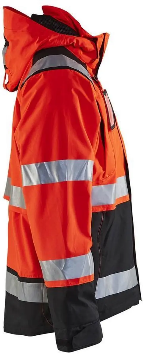 Blåkläder 4987-1987 Shell Jack High Vis - Rood/Zwart M