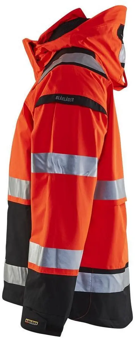Blåkläder 4987-1987 Shell Jack High Vis - Rood/Zwart M