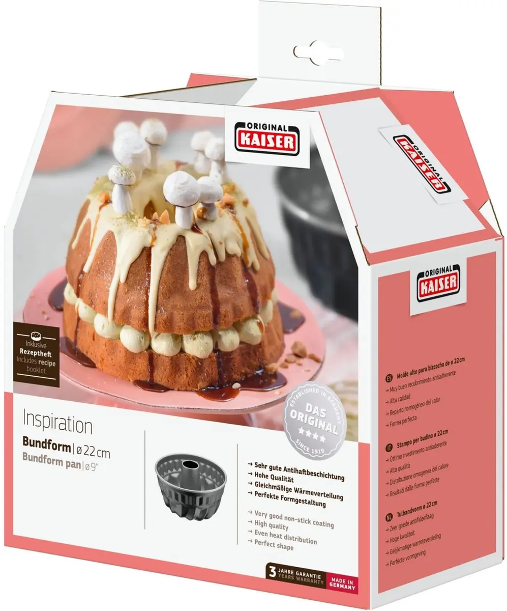 Kaiser Inspiration Tulbandvorm Ø22cm - Zwart