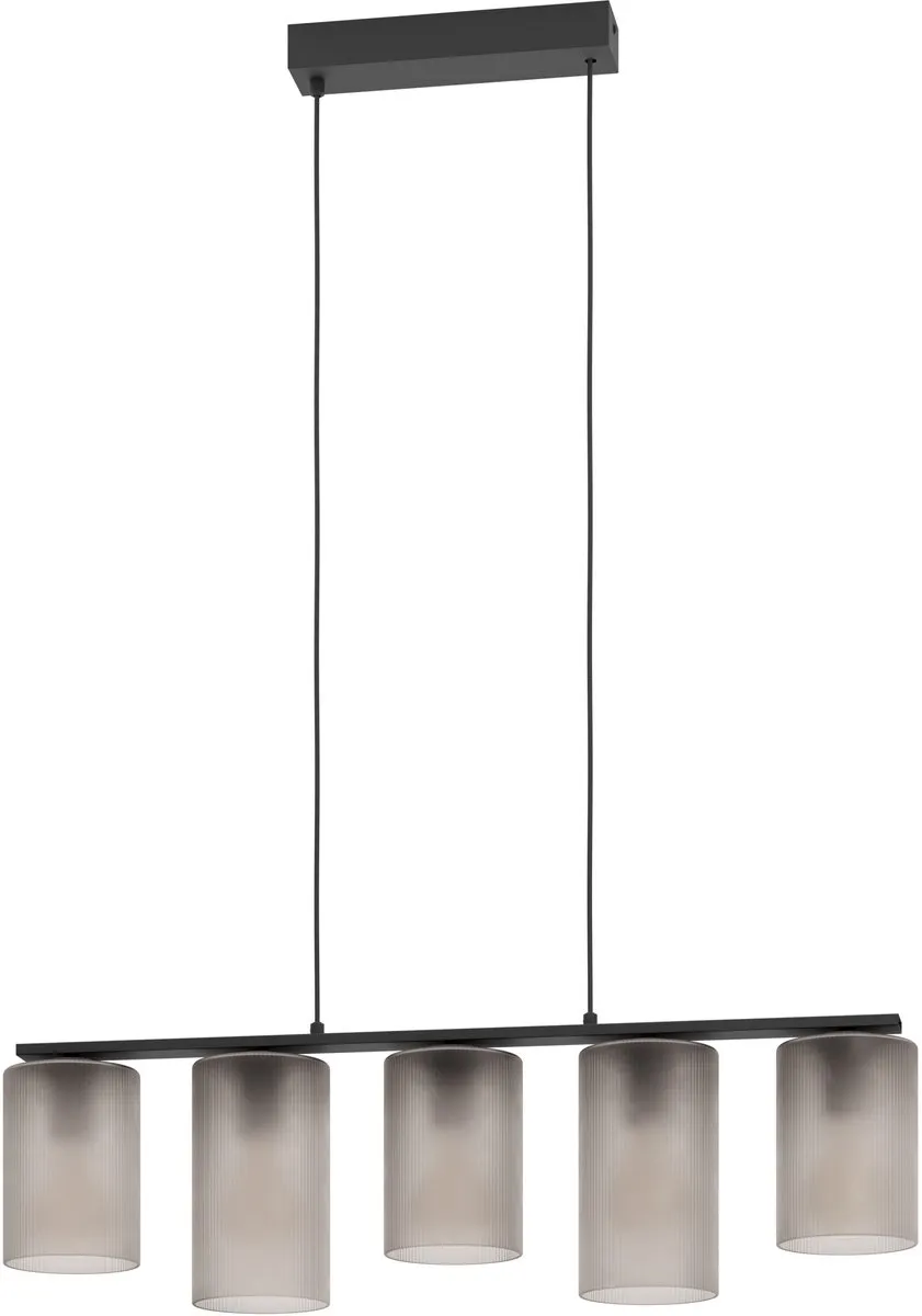 Eglo Colomera Hanglamp E27 - 80cm - Zwart/Matgrijs