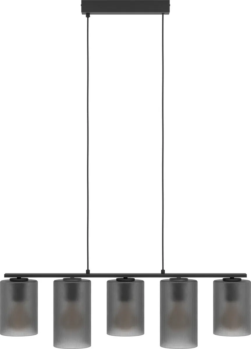 Eglo Colomera Hanglamp E27 - 80cm - Zwart/Matgrijs