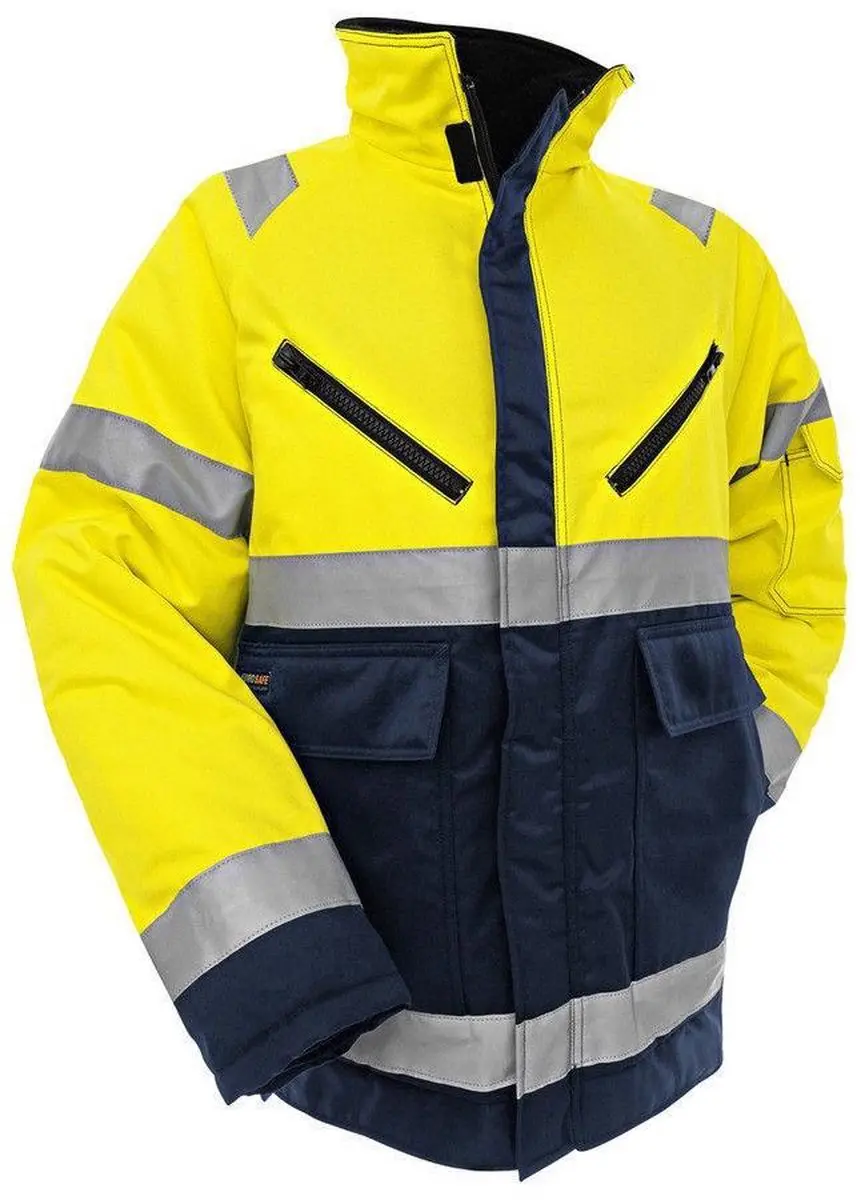 Blåkläder 4828-1900 Winterjas - High Vis Geel/Marineblauw S