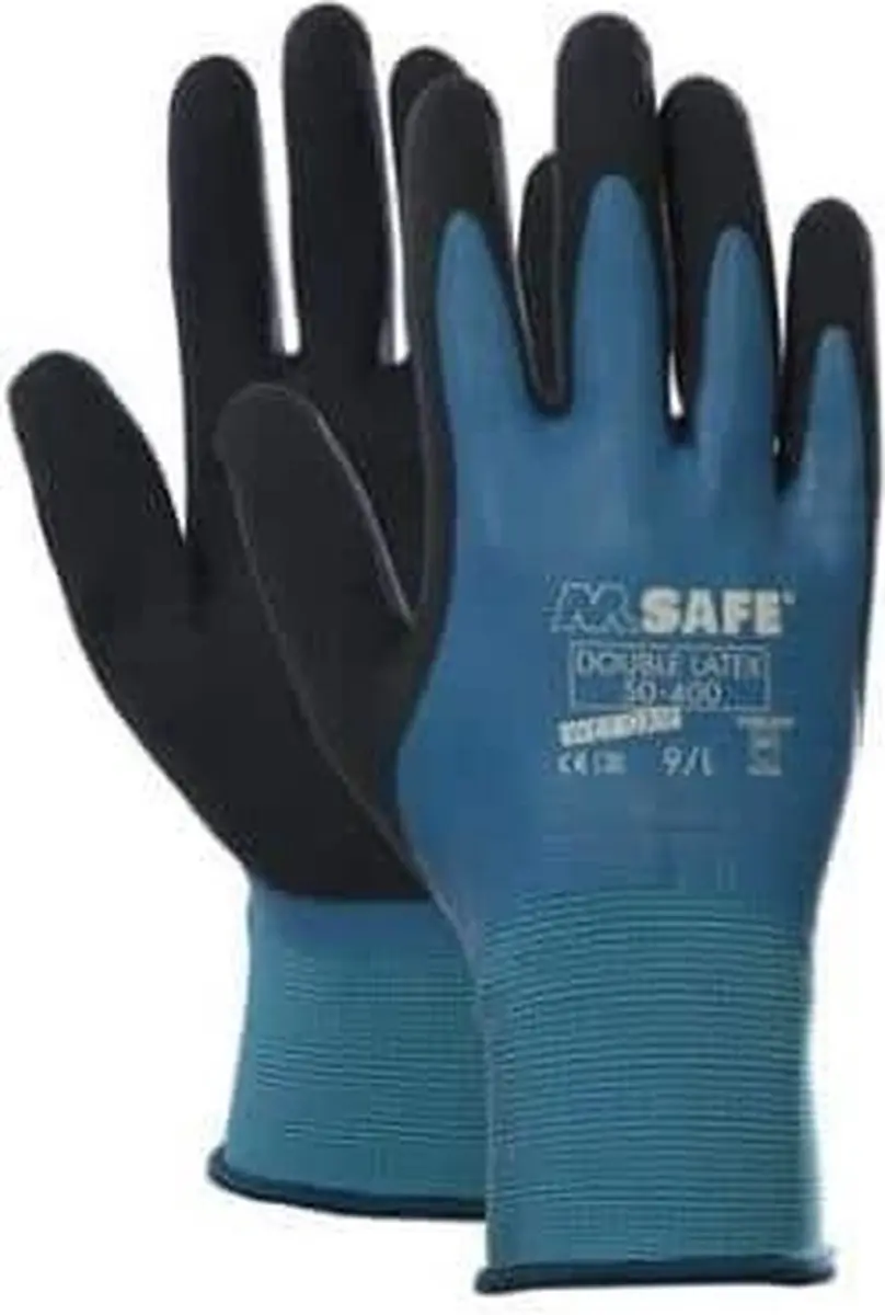 Oxxa Double-Latex 50-400 Handschoen S - Blauw/Zwart