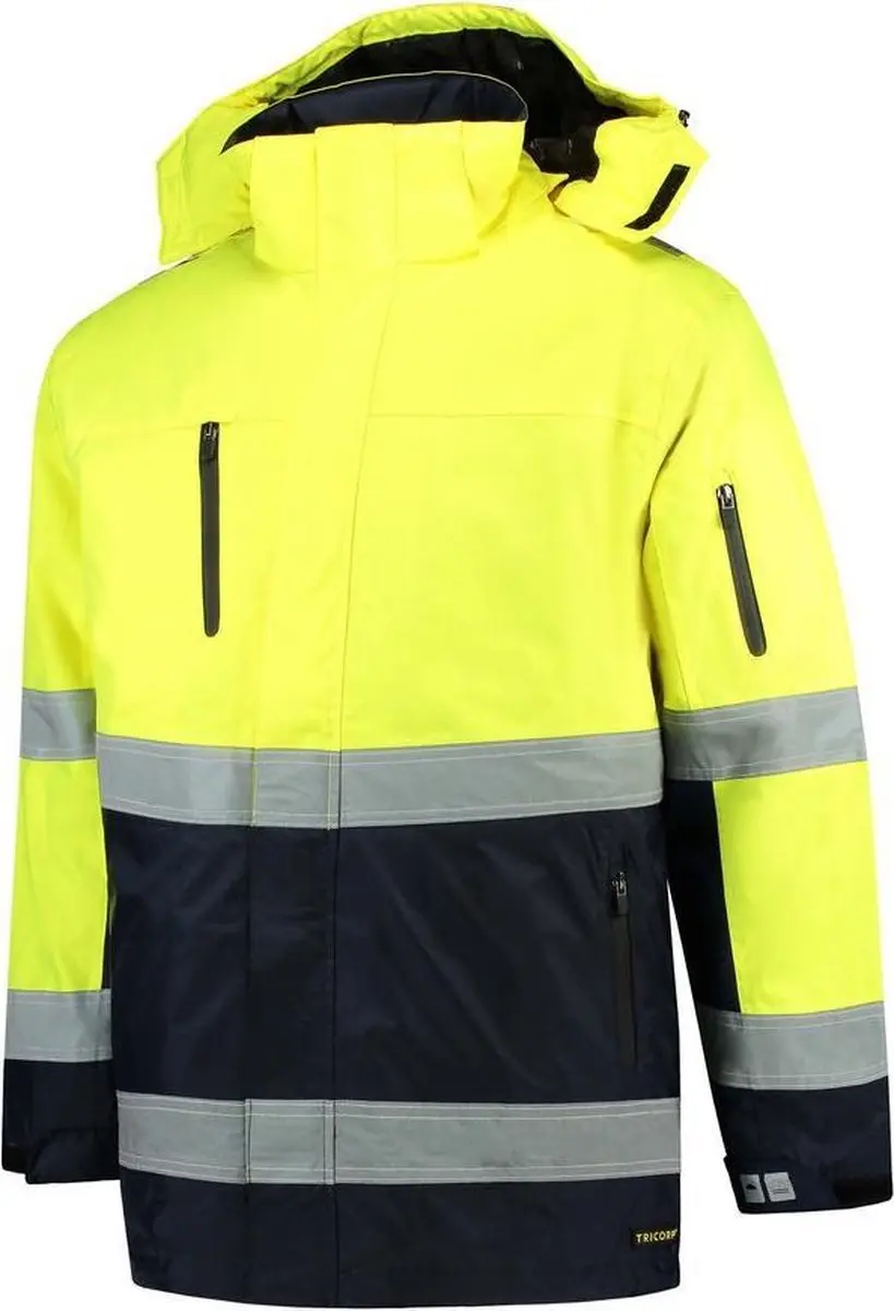 Tricorp Parka Werkjas 403004 - Fluor Geel/Navy 5XL