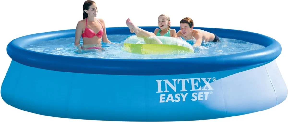Intex Easy Set 28143NP Opblaaszwembad 396x84cm - Blauw - 7290L