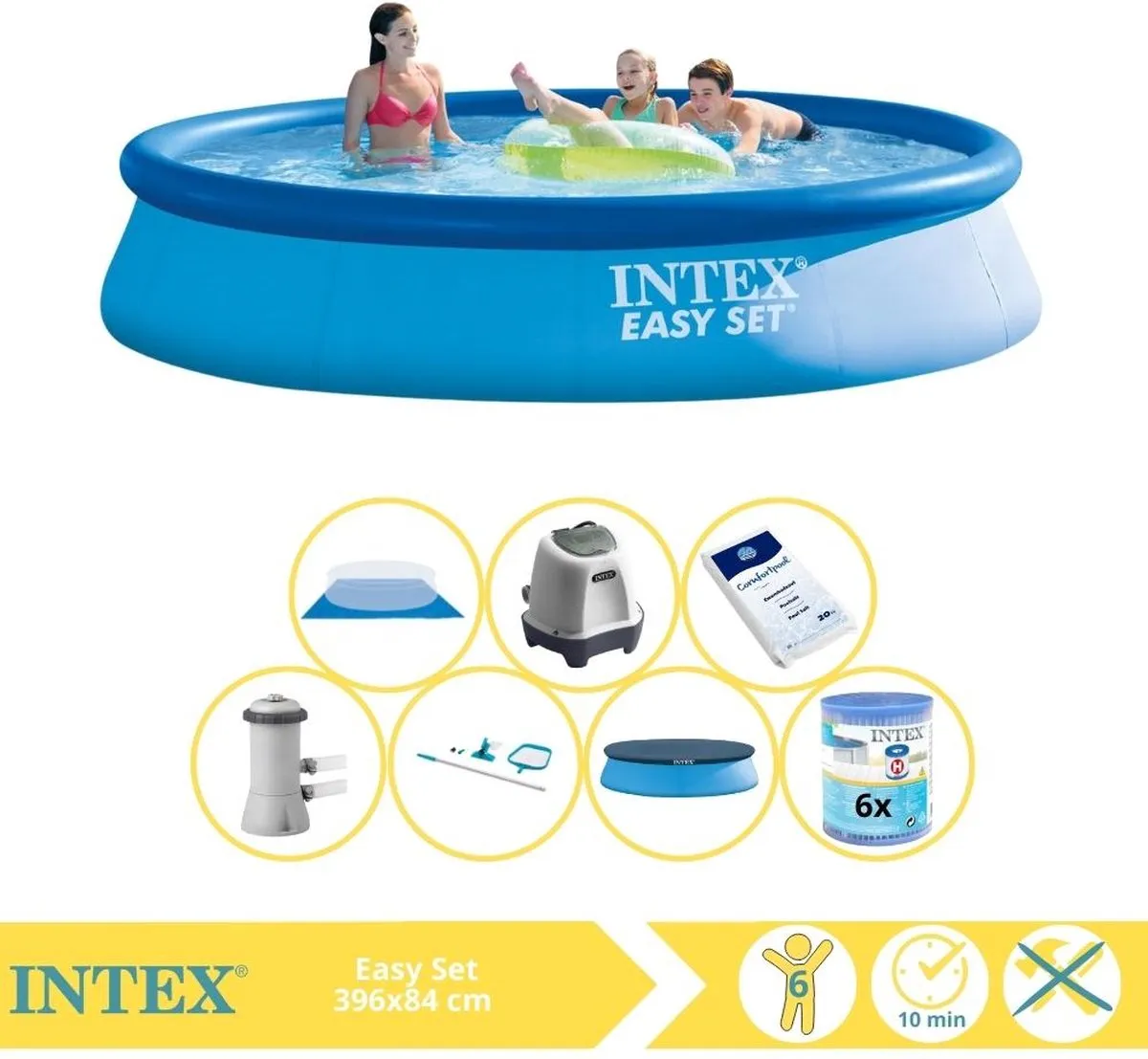 Intex Easy Set 28143NP Opblaaszwembad 396x84cm