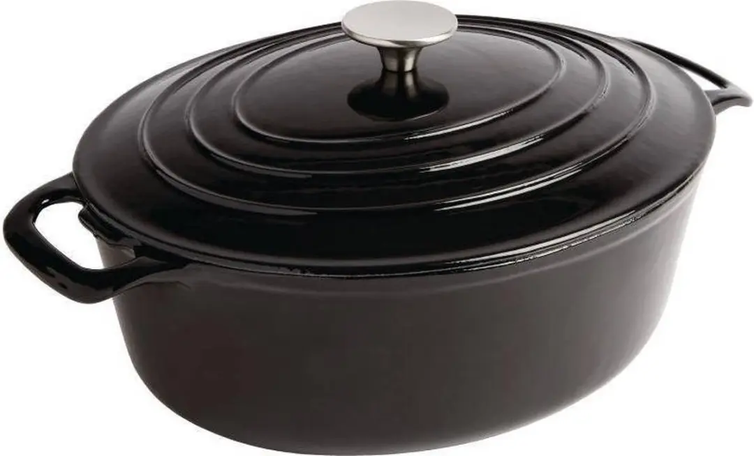 Vogue GH306 Ovale Braadpan 5L - Zwart