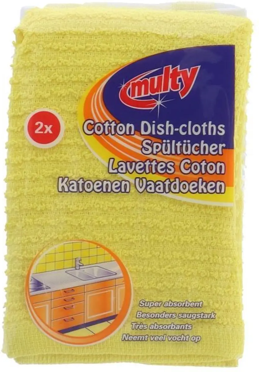 Multy Vaatdoekken - 2 Stuks - Oranje