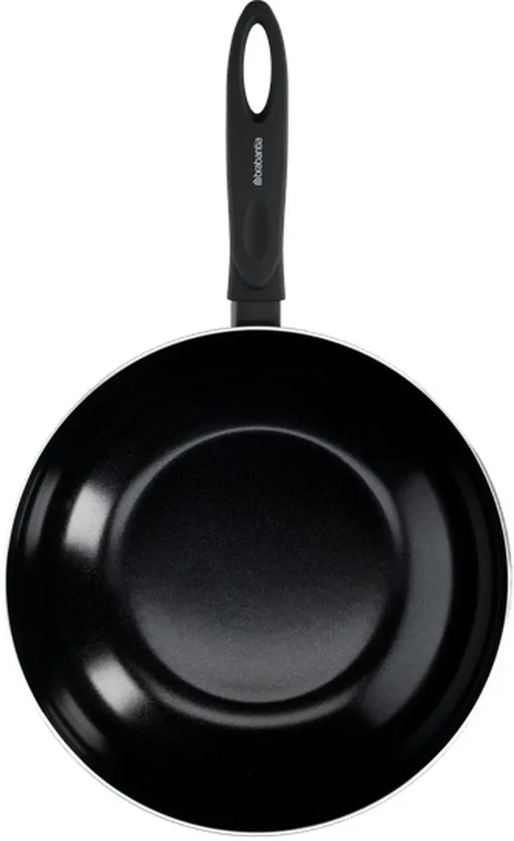 Brabantia Nova Wokpan 28cm - Keramische antiaanbaklaag - Zwart