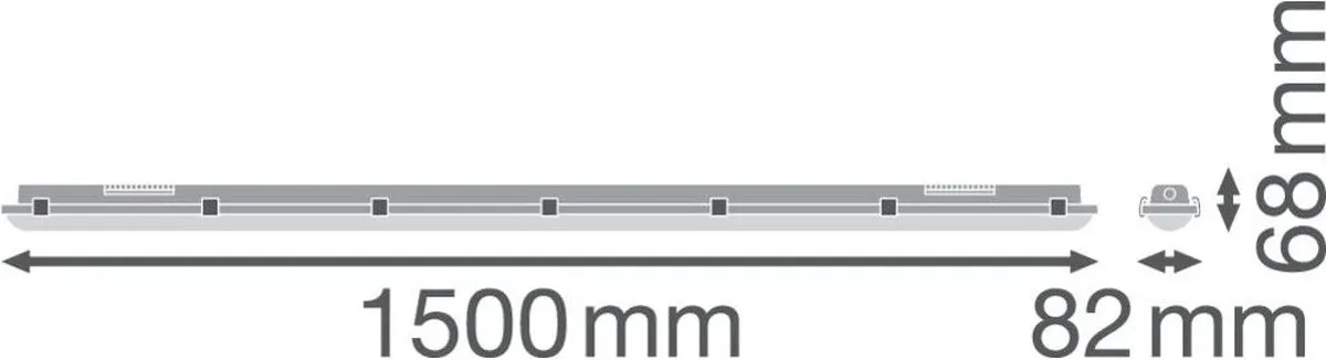 LEDVANCE Waterdichte Montagebalk 58W 8000lm - 150cm - Koel Wit