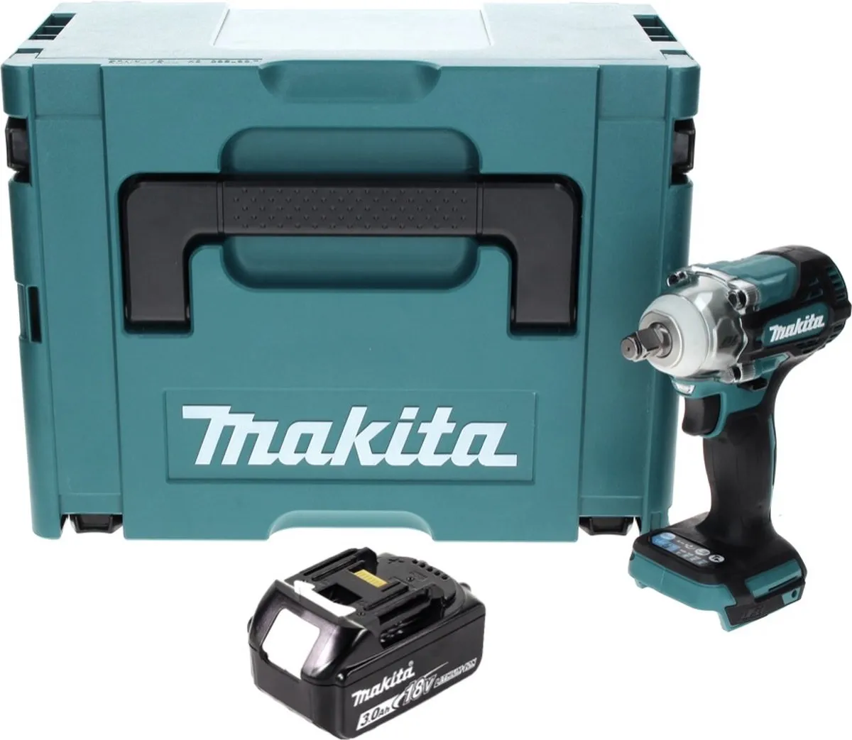 Makita DTW 300 F1J Slagmoersleutel 18V 330Nm - 1x 3,0Ah Accu - afbeelding 3 van 5
