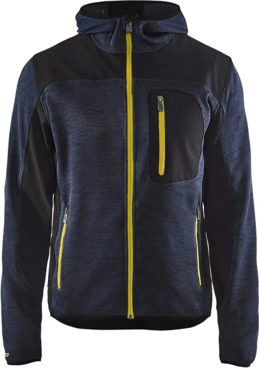 Blåkläder Gebreid Vest 4930-2117 - Navy/Geel - L