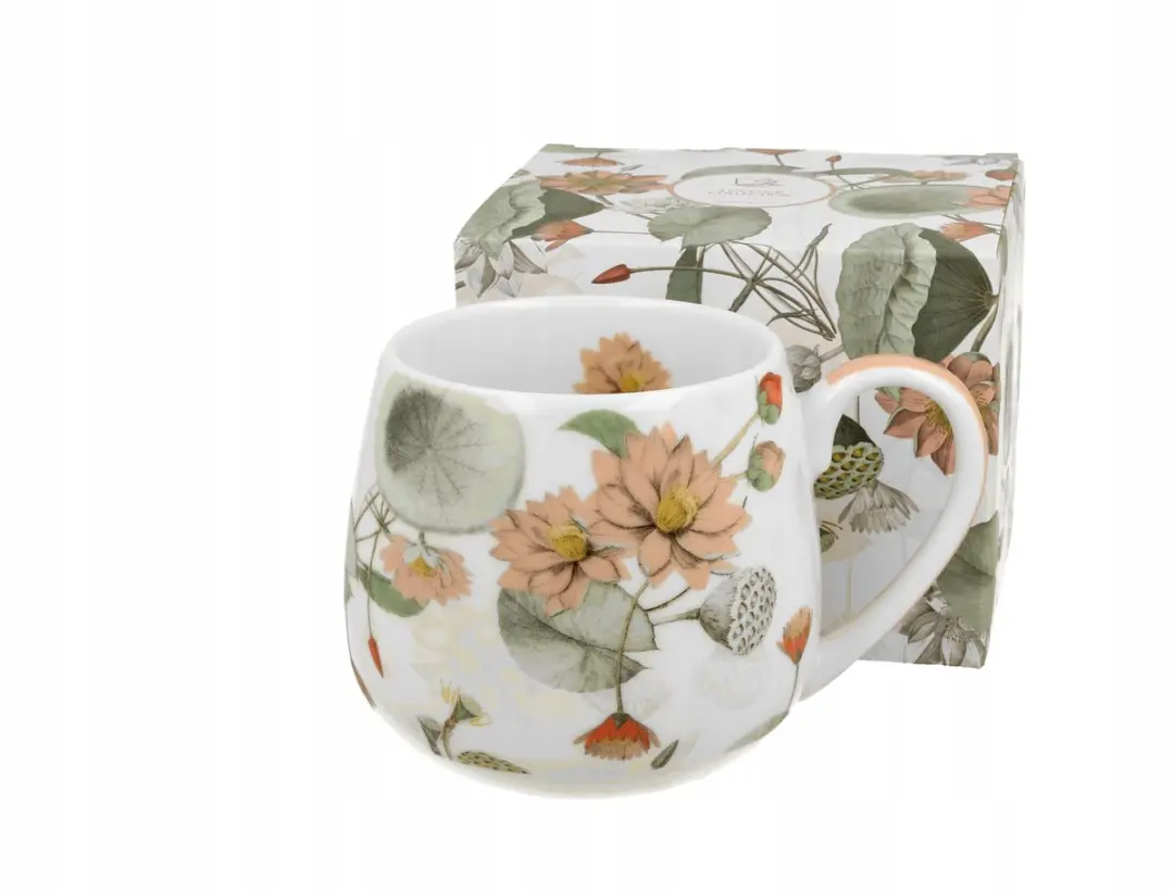 Duo Porseleinen Mok 430ml - Wit/Rose/Groen