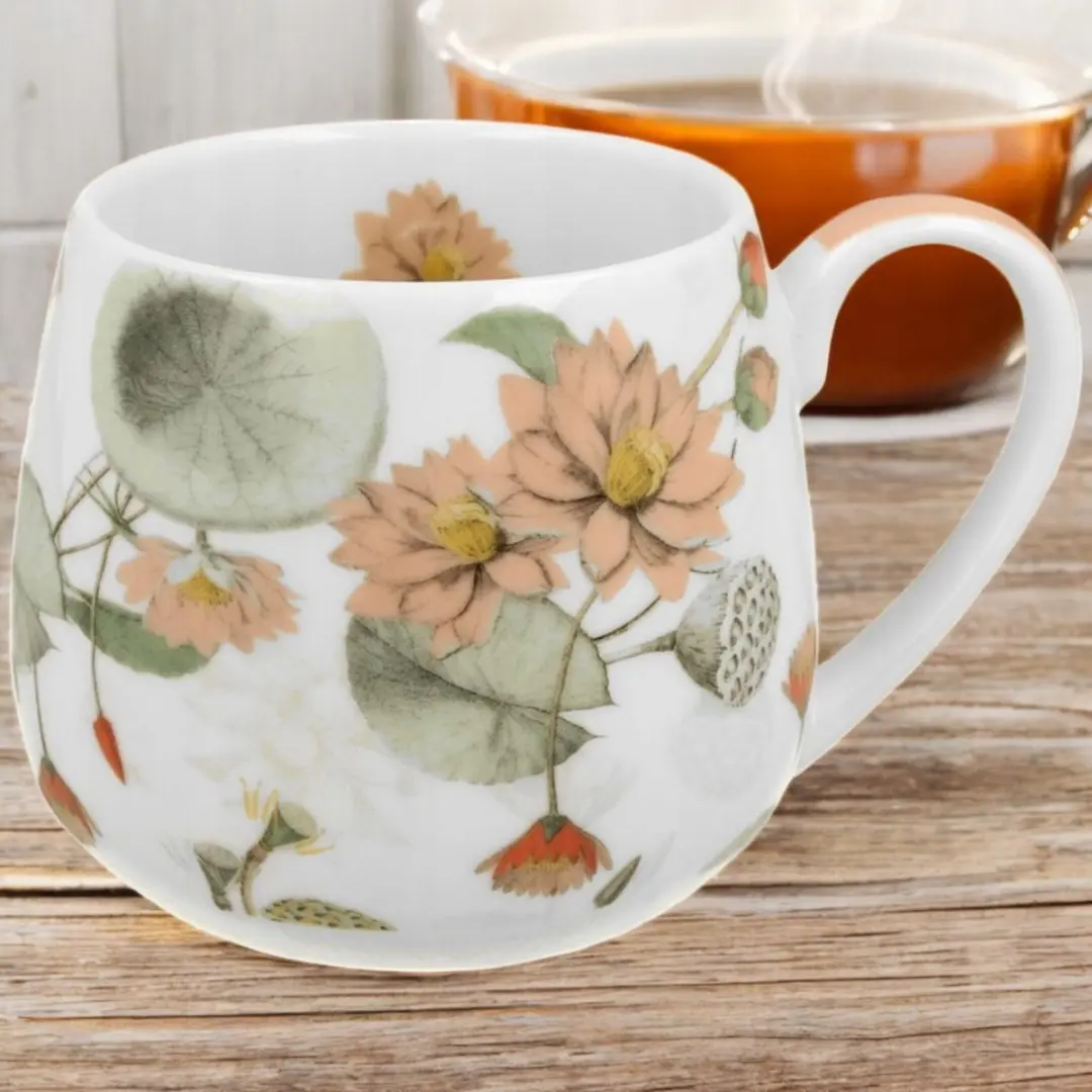Duo Porseleinen Mok 430ml - Wit/Rose/Groen